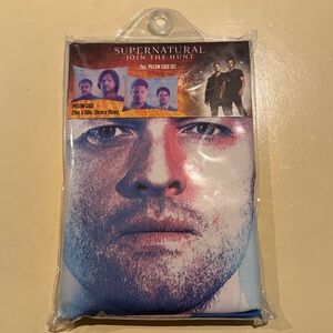 NIP Supernatural Sam Dean Castiel Crowley Join the Hunt Pillowcase Pillow Case